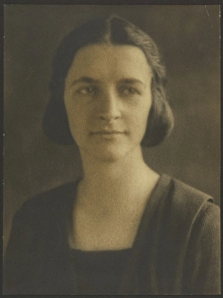 Hand Colored Gelatin Silver Print Prints: Portrait of a Woman with Striped Jacket, 1907-1943. Creator: Louis Fleckenstein