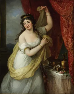 Toilet Table Prints: Portrait of a Women at Her Toilet, 1795. Creator: Kauffmann, Angelika (1741-1807)