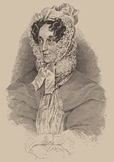 Kriehuber Prints: Portrait of the writer Caroline Pichler (1769-1843)