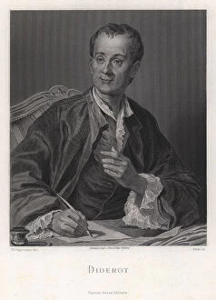 Images Dated 9th March 2011: Portrait of the writer, essayist and philosopher Denis Diderot (1713-1784), middle of the 18th centu