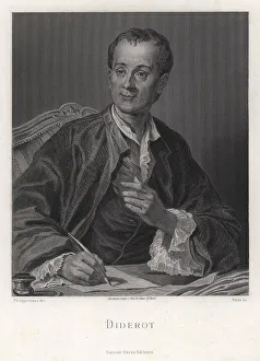 Portrait of the writer, essayist and philosopher Denis Diderot (1713-1784), middle of the 18th centu