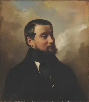 Induno Prints: Portrait of the writer Giovanni Domenico Ruffini (1807-1881)