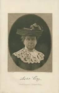 Lindner Prints: Portrait of the Writer Isolde Kurz (1853-1944), 1905. Creator: Lindner, Johann (1839-1906)
