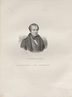 1840 Prints: Portrait of the writer James Fenimore Cooper (1789-1851), c. 1840