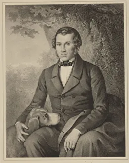 Borel Prints: Portrait of the writer Yevhen Pavlovych Hrebinka (1812-1848), 1859