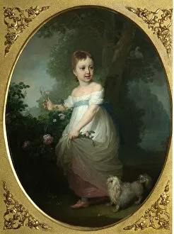 Borovikovsky Collection: Portrait of Yelena Naryshkina as Child, Early 1790s. Artist: Borovikovsky