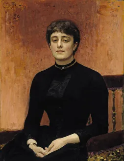 Ilya Yefimovich 1844 1930 Prints: Portrait of Yelizaveta Zvantseva (1864-1921). Artist: Repin, Ilya Yefimovich (1844-1930)