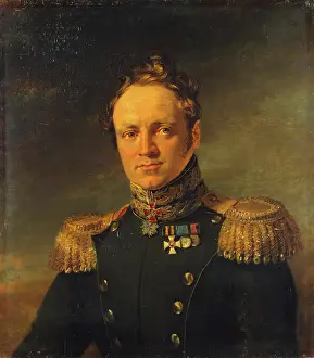 Golovin Prints: Portrait of Yevgeny A. Golovin (1782-1858), 1822. Creator: Workshop of George Dawe