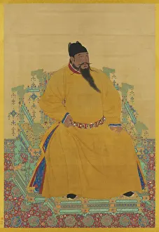 Ming Dynasty Prints: Portrait of the Yongle Emperor (1360-1424). Creator: Chinese Master