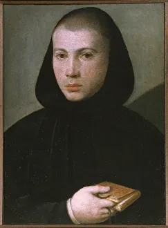 Giovan Francesco C Prints: Portrait of a young Benedictine monk