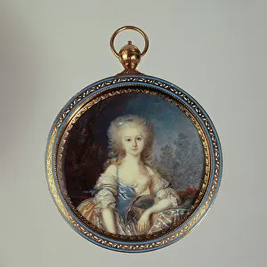 Portrait of a young blonde woman, c1780. Creators: Nicolas Halle, Antoine Vestier