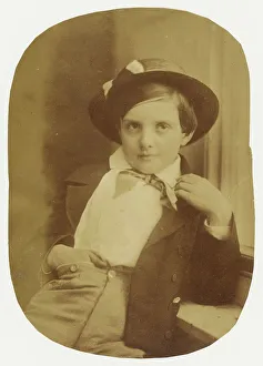 Oscar Gustave Rejlander Prints: Portrait of a Young Boy, about 1860. Creator: Oscar Gustav Rejlander