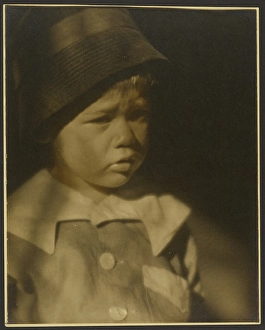 Toddler Prints: Portrait of a Young Child with Cap, 1907-1943. Creator: Louis Fleckenstein