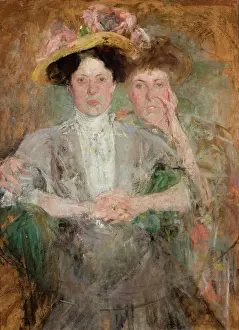 Unhappy Prints: Portrait of Two Young Ladies, c1904. Creator: Olga Boznanska