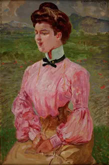Starched Collar Prints: Portrait of a Young Lady, 1906. Creator: Jacek Malczewski