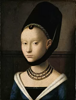 Portrait of a Young Lady, c. 1450. Artist: Christus, Petrus (1410 / 20-1475 / 76)