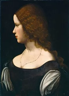 Da Vinci Leonardo Collection: Portrait of a Young Lady, c. 1500. Creator: Anon