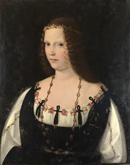 Portrait of a Young Lady, c. 1510. Artist: Veneto, Bartolomeo (1502-1555) Portrait of a Young Lady, c. 1510. Artist: Veneto, Bartolomeo (1502-1555)