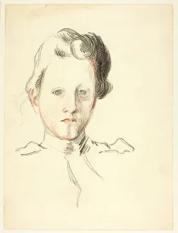 Phil May Prints: Portrait of a Young Lady, n. d. Creator: Philip William May
