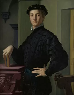 Old Master Collection: Portrait of a Young Man, 1530s. Creator: Agnolo Bronzino