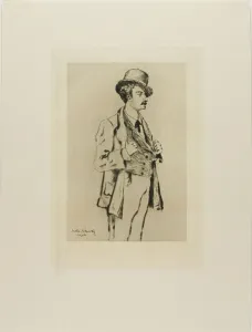 Plate Tone Prints: Portrait of a Young Man, 1878 or 1898. Creator: Gaston la Touche