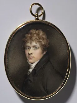 Portrait Miniature Prints: Portrait of a Young Man, c. 1805. Creator: Andrew Plimer (British, 1763-1837)