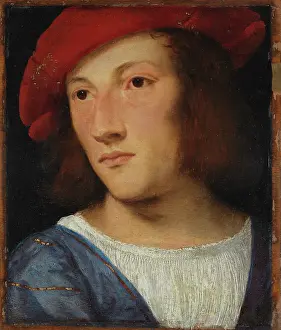 Da Cadore Prints: Portrait of a Young Man, c1510. Creator: Titian