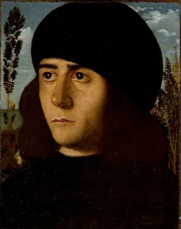Andrea Ca 1480 1528 Prints: Portrait of an young man, ca 1501-1502