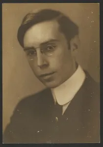 Pince Nez Prints: Portrait of Young Man with Pince Nez, 1907-1943. Creator: Louis Fleckenstein