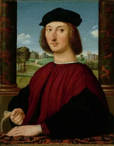 Portrait of a Young Man in Red, about 1505. Creator: Circle of Raphael (Raffaello Sanzio) (Italian, 1483-1520)