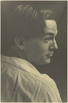 Portrait of a Young Man in Striped Shirt, 1907-1924. Creator: Louis Fleckenstein