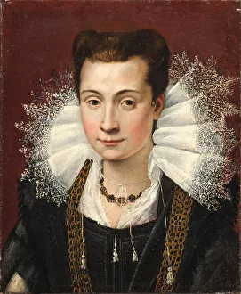 Fontana Prints: Portrait of a young noblewoman (Lavinia Fontana), c 1580. Creator: Anonymous ()