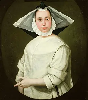 Nuns Prints: Portrait of a young nun, 1730. Creator: Ceruti, Giacomo Antonio (1698-1767)