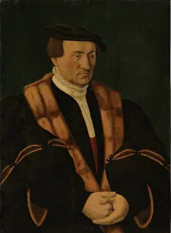 Black Background Prints: Portrait of a Young Patrician, c1540. Creator: Conrad Faber von Creuznach