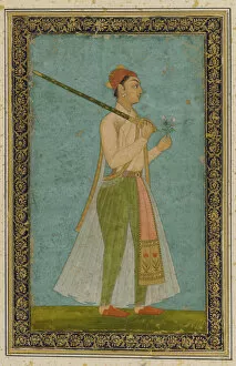 Indian Miniature Collection: Portrait of a young prince, mid to late 17th century. Creator: Unknown