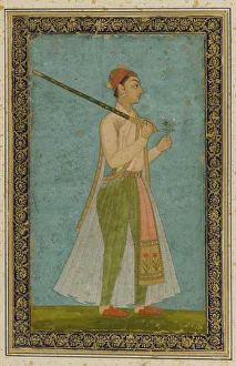 Indian Miniature Collection: Portrait of a young prince, mid to late 17th century. Creator: Unknown