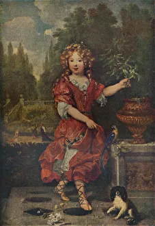 Puppy Gallery: Portrait of a Young Princess, c1688-1723 (c1927). Artist: Constantin Netscher
