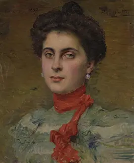 Princess Prints: Portrait of Young Princess M.P. Abamelek-Lazareva, 1897. Creator: Alexis Axilette