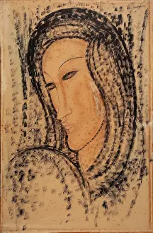 Modigliani Prints: Portrait of a Young Widow. Creator: Modigliani, Amedeo (1884-1920)