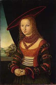Paint Prints: Portrait of a Young Woman, 1526. Creator: Lucas Cranach the Elder