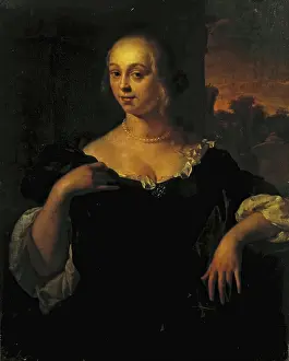 Pearl Necklace Prints: Portrait of a Young Woman, 1694. Creator: Godfried Schalcken