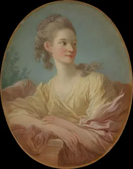 Jean Honoré Prints: Portrait of a Young Woman, 1770s. Creator: Jean-Honore Fragonard
