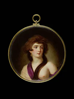 Enamelie Prints: Portrait of a young woman, between 1790 and 1810. Creator: Christian Kanz