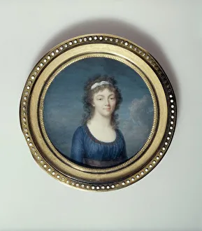 Ivoirerie Prints: Portrait of a young woman, between 1794 and 1795. Creator: Jean Baptiste Jacques Augustin
