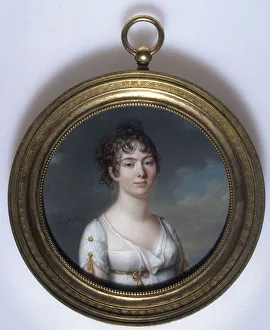 Ivoirerie Prints: Portrait of a young woman, between 1804 and 1815. Creator: Jean Baptiste Jacques Augustin