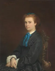 Henri Regnault Prints: Portrait of a Young Woman, 1863. Creator: Henri Alexandre Georges Regnault