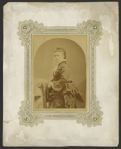 Plait Prints: Portrait of young woman, about 1870-1880. Creator: Unknown