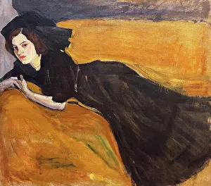 Portrait of a Young Woman, c1907. Creator: Rozanova, Olga Vladimirovna (1886-1918)