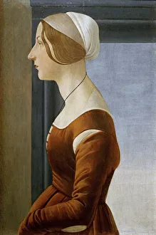 Botticelli Prints: Portrait of a Young Woman, ca 1475. Creator: Botticelli, Sandro (1445-1510)
