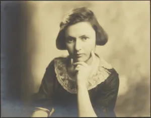 Pictorialism Prints: Portrait of a Young Woman with Lace Collar, 1907-1943. Creator: Louis Fleckenstein